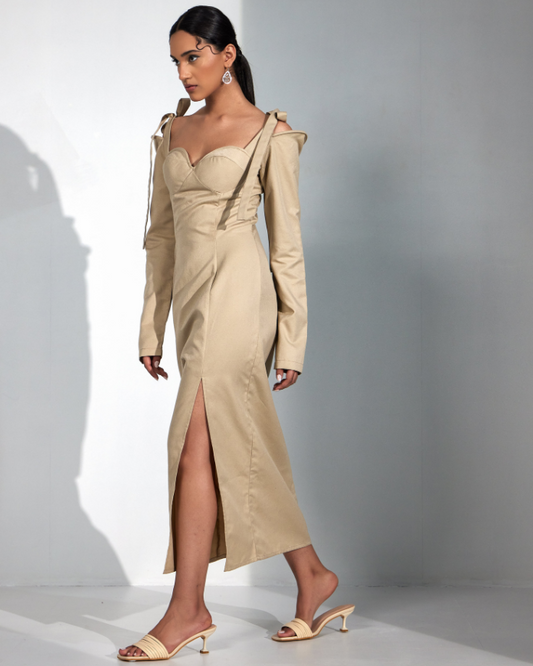 Structured Shoulder Dress